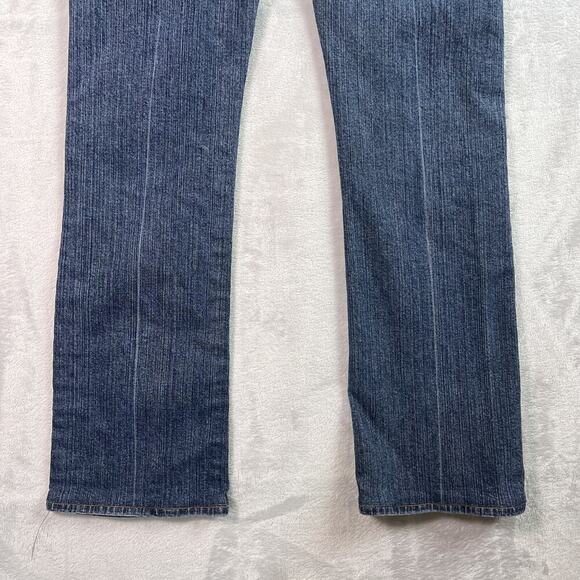 7 For All Mankind Jeans Women's 28 Straight Fit Mid Rise Blue Denim Casual Boho - Picture 8 of 12